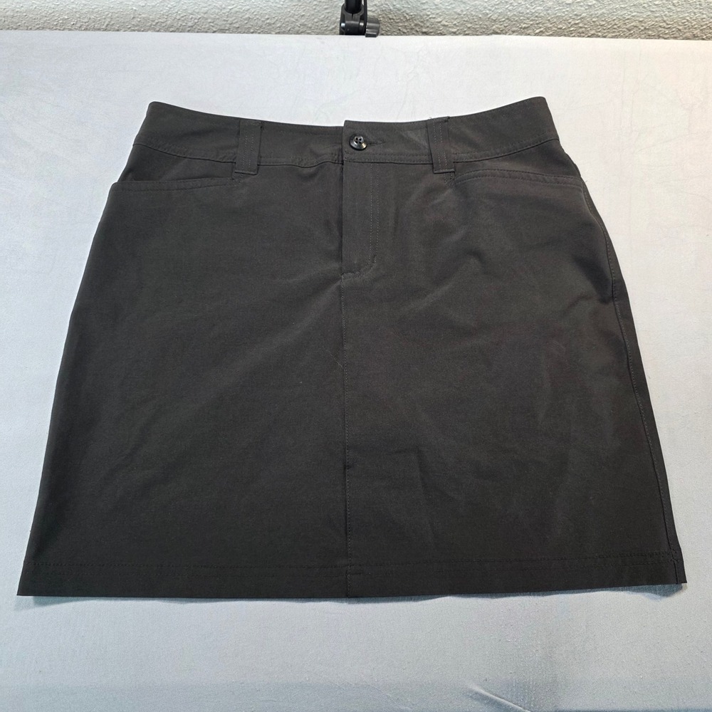 Eddie Bauer Womens Black Athletic Hiking Skort Size 4 Built-in Shorts Pockets